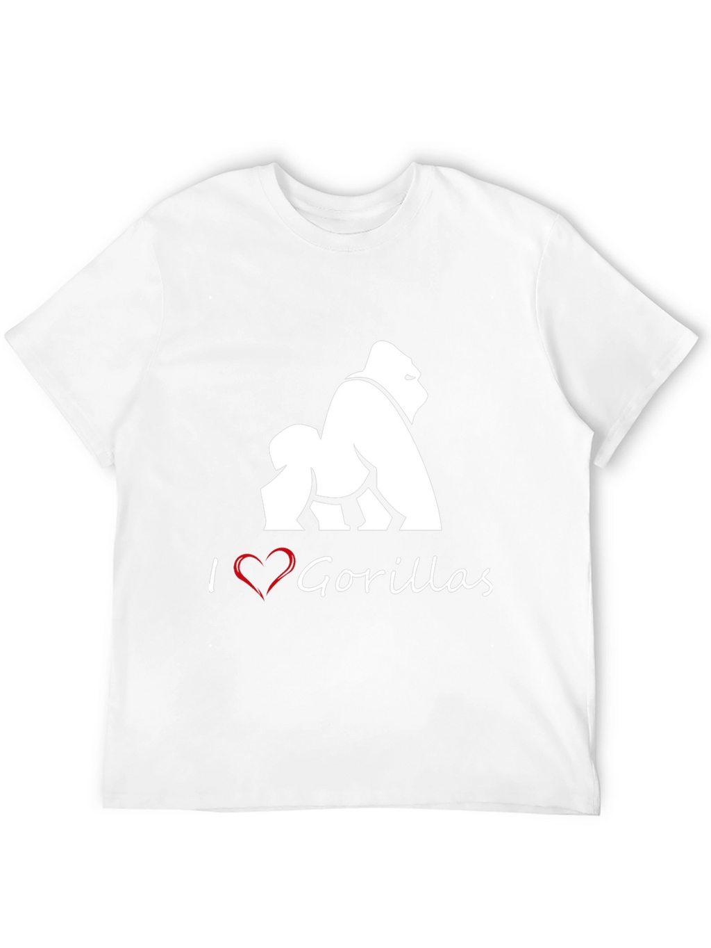 I Heart Gorillas Black T-Shirt