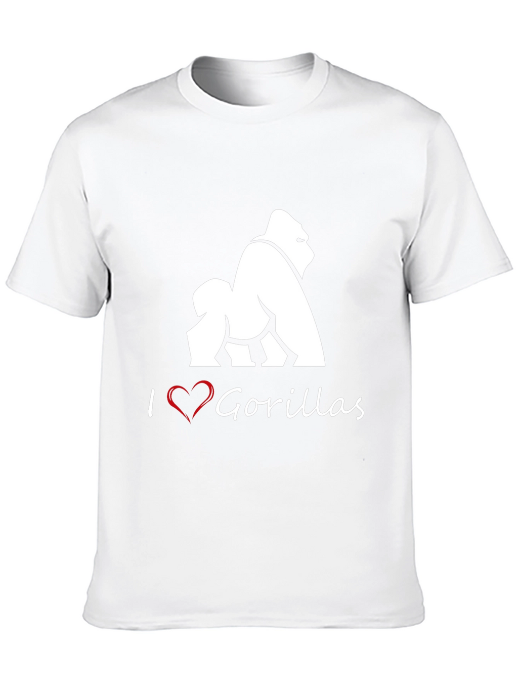 I Heart Gorillas Black T-Shirt