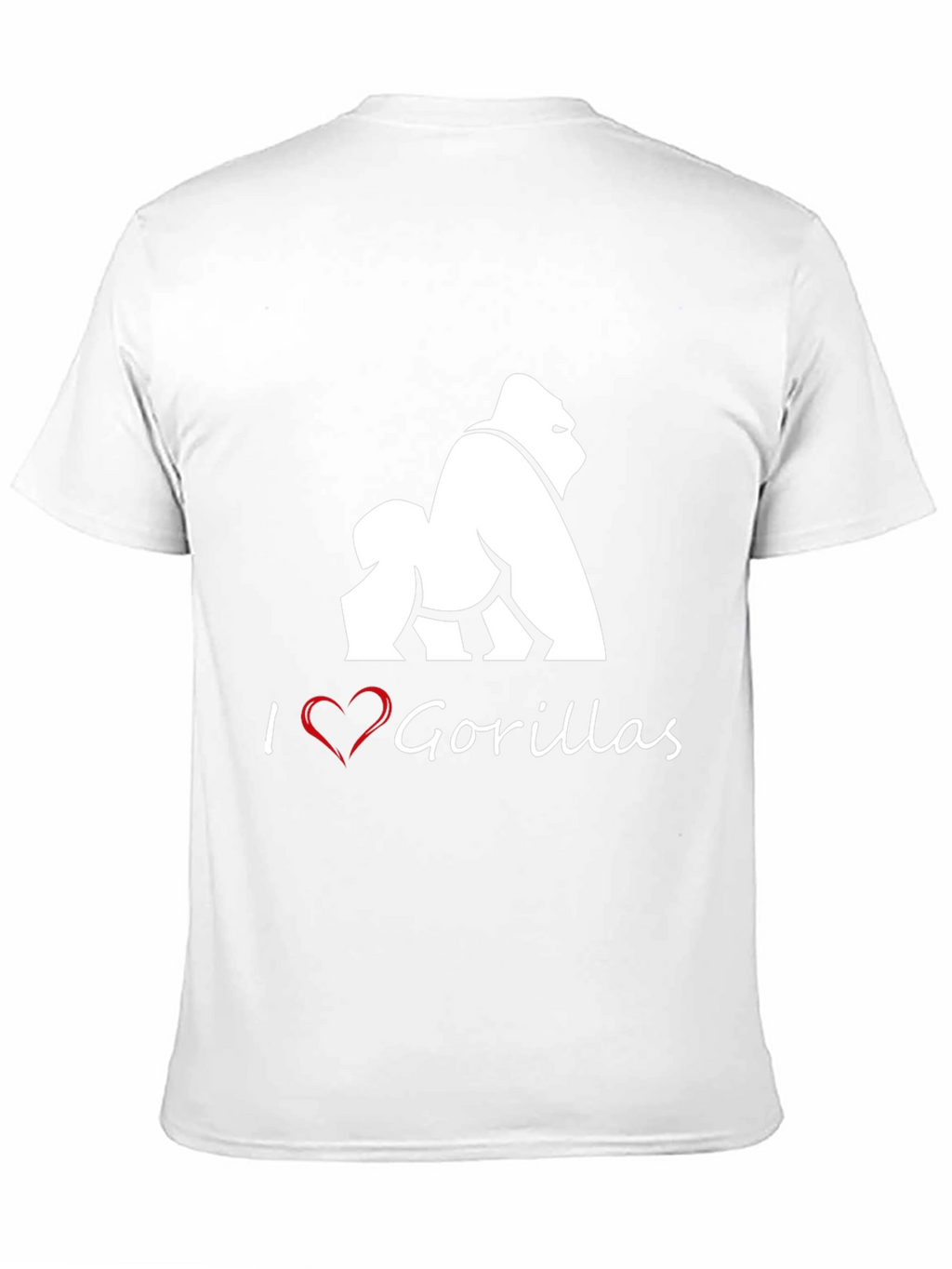 I Heart Gorillas Black T-Shirt