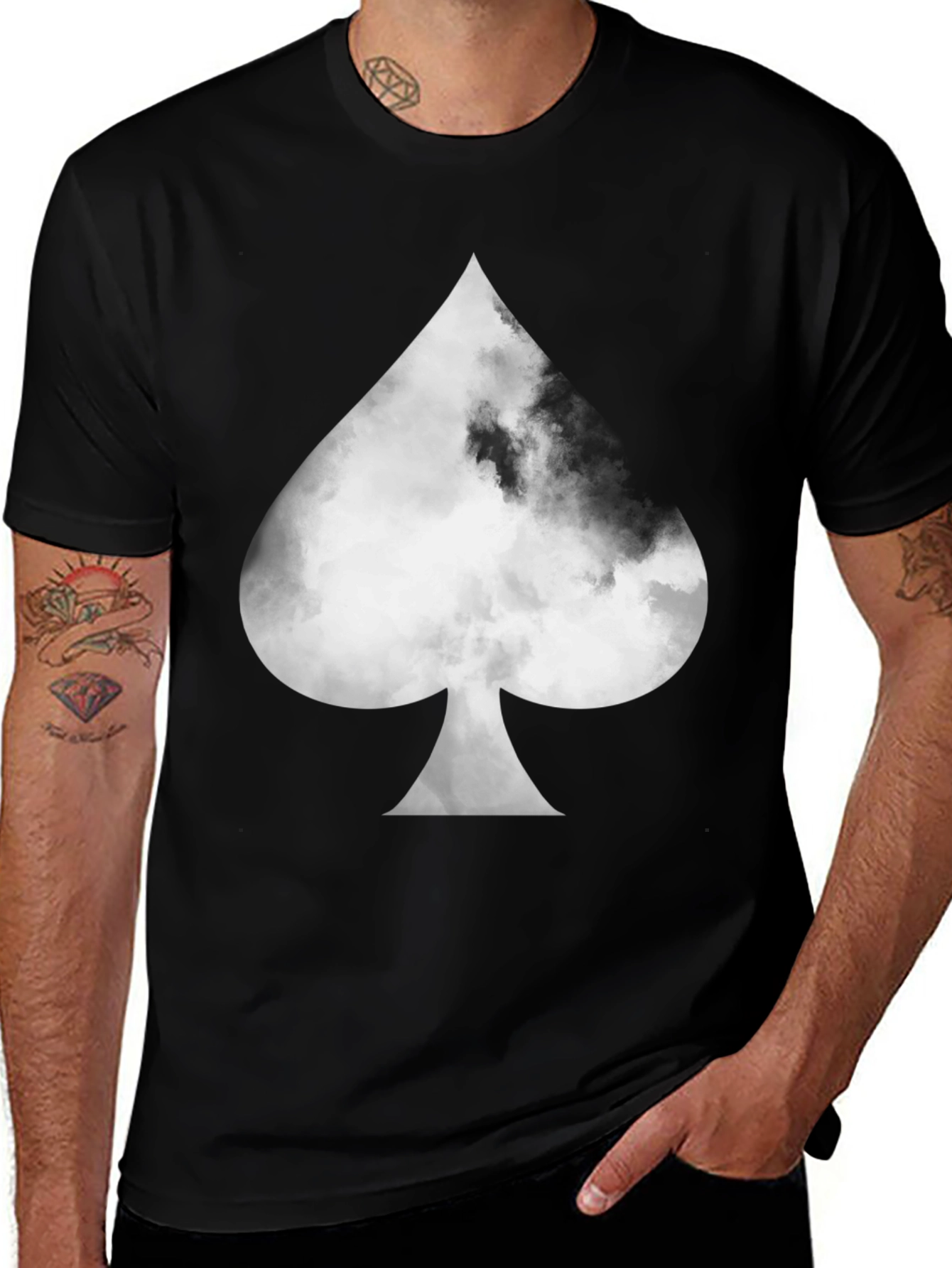 Spade Cloud Graphic T-Shirt - Casual Style