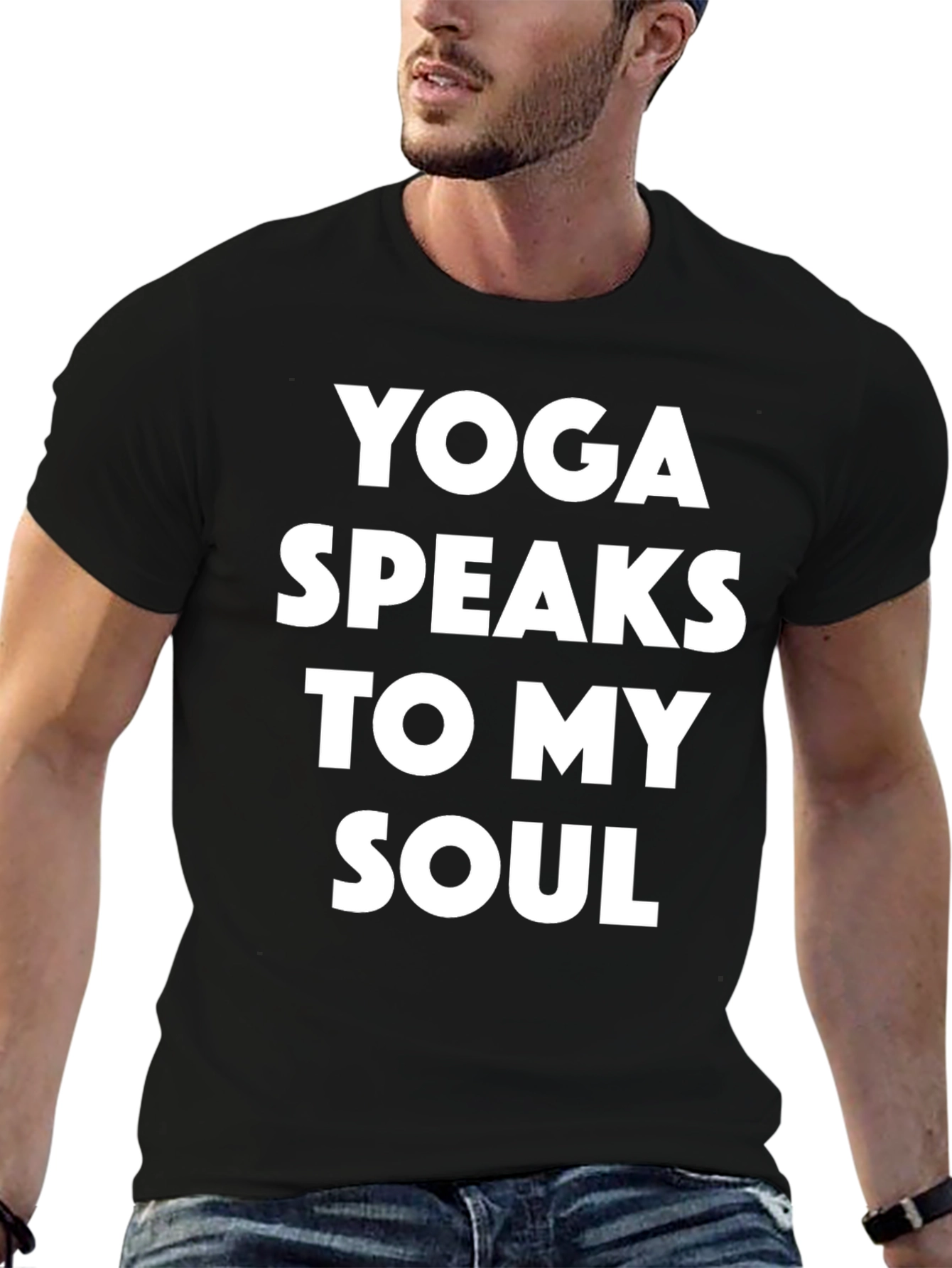 Yoga Speaks to My Soul Graphic Tee - Black