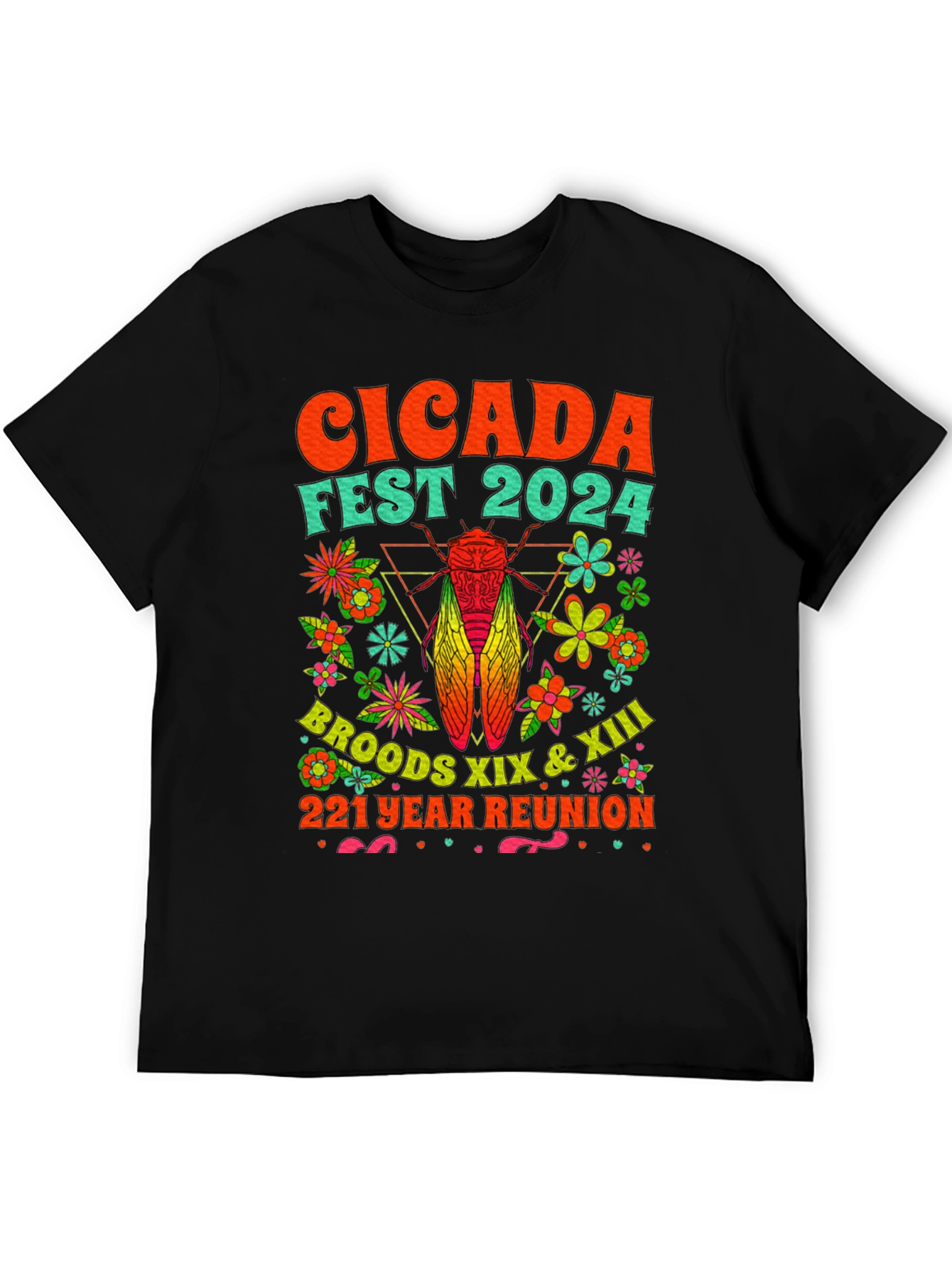Cicada Fest 2024 T-Shirt: Broods XIX & XIII Reunion Tee