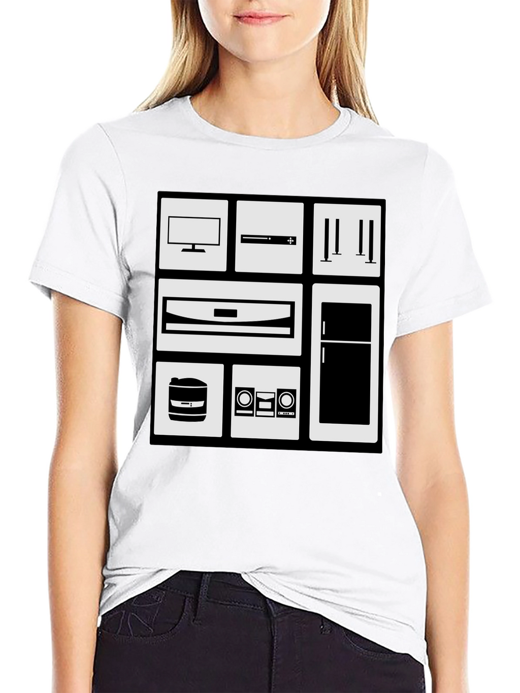 Appliance Icon Black Graphic Tee