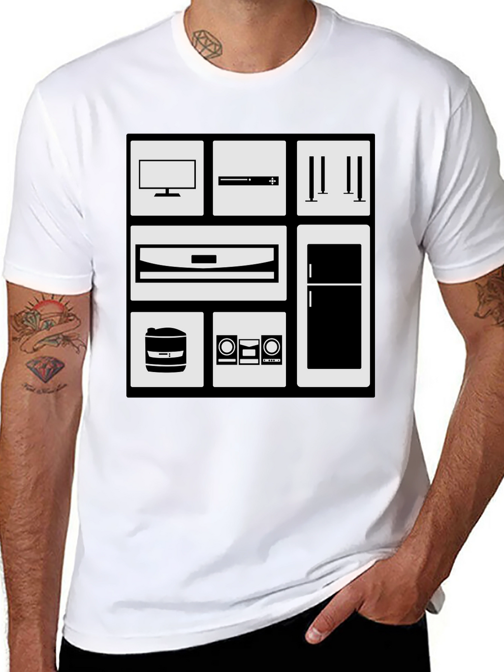 Appliance Icon Black Graphic Tee