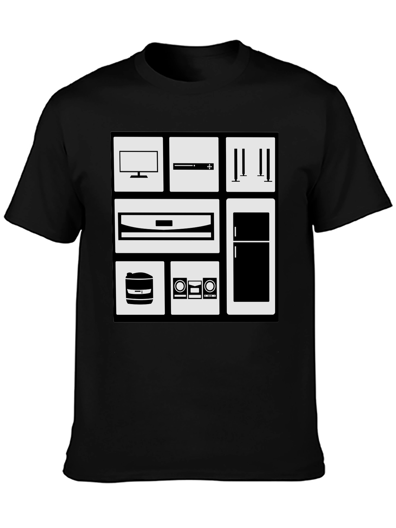 Appliance Icon Black Graphic Tee