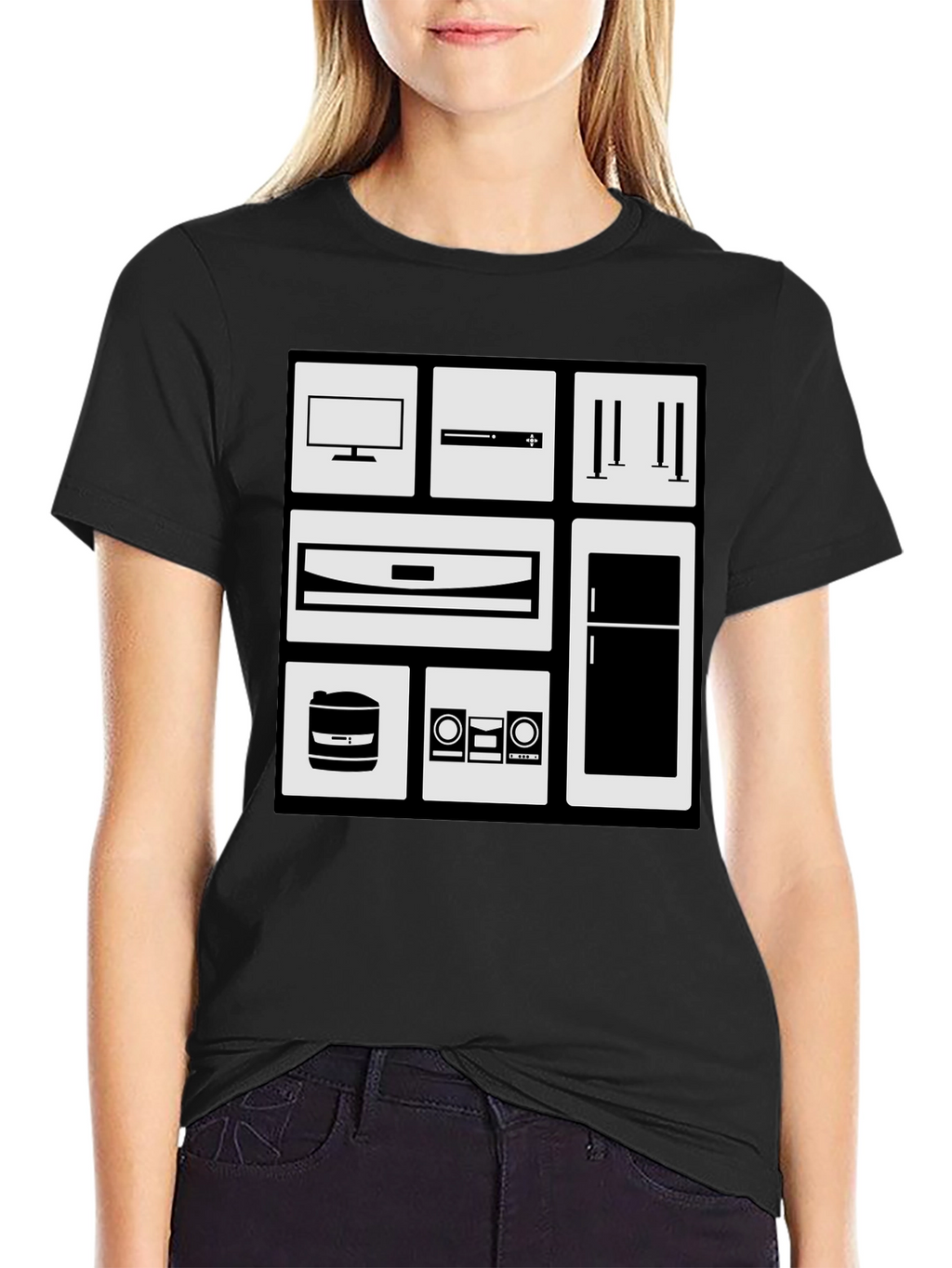 Appliance Icon Black Graphic Tee
