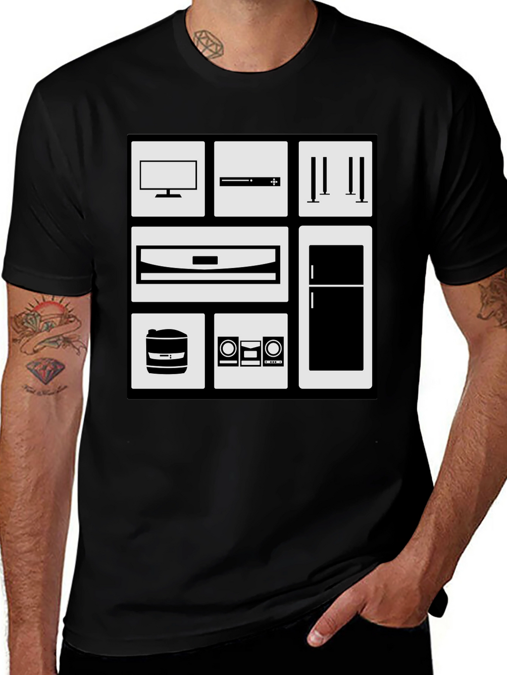 Appliance Icon Black Graphic Tee
