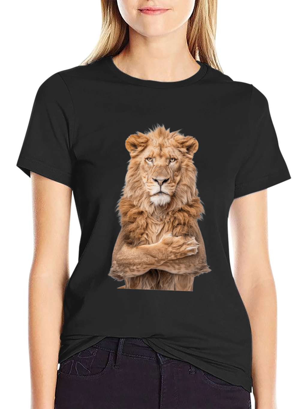 Lion Crossed Arms Graphic Tee