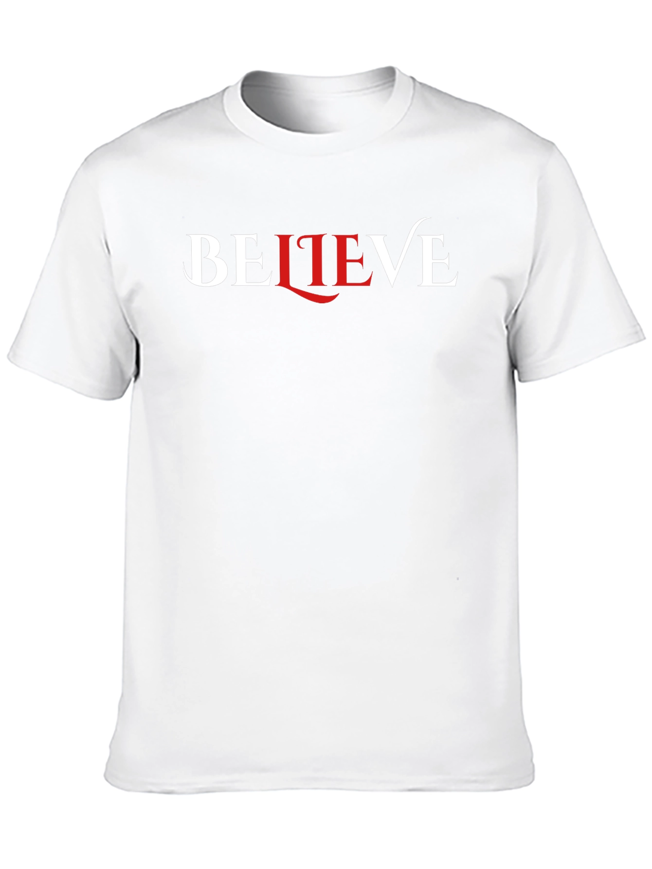 Believe Graphic Print Black Crew Neck T-Shirt