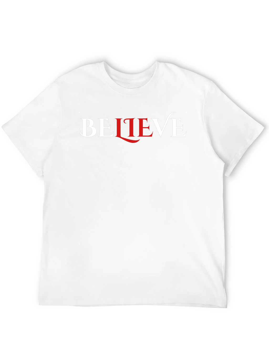 Believe Graphic Print Black Crew Neck T-Shirt