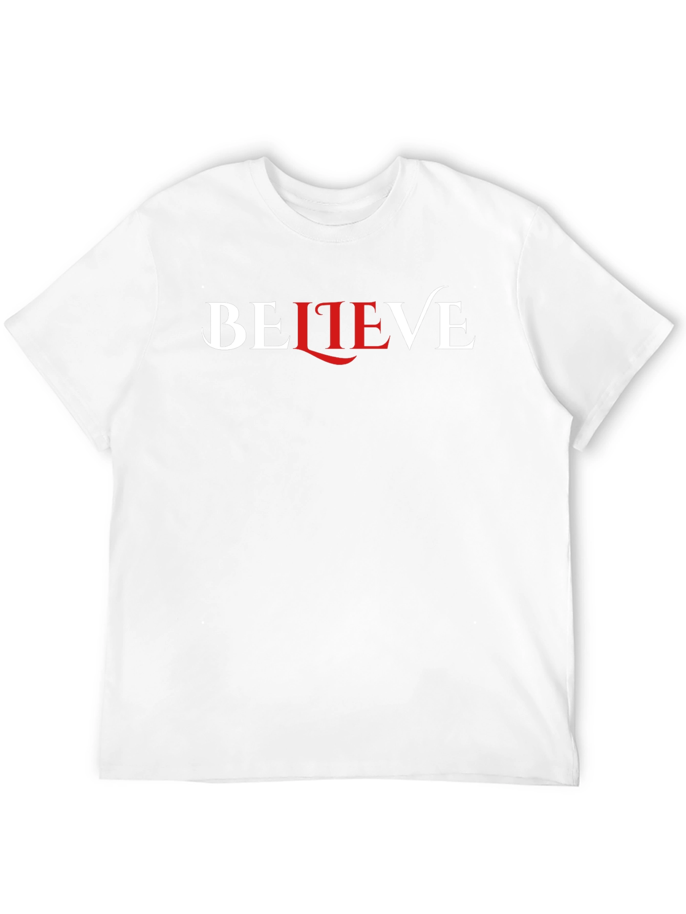 Believe Graphic Print Black Crew Neck T-Shirt