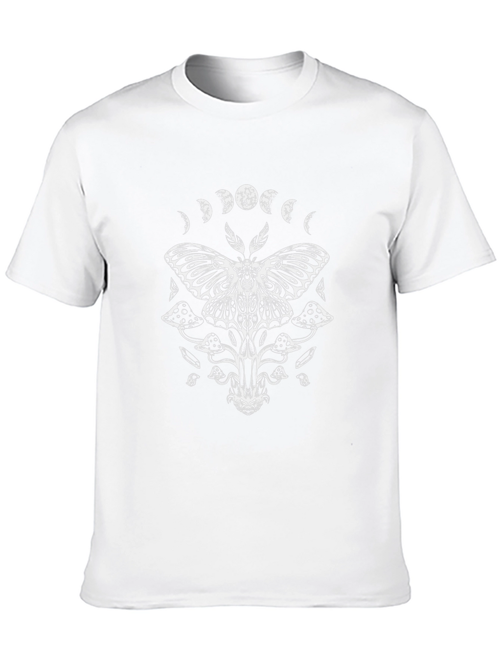 Moth Moon Phases Black Graphic Tee
