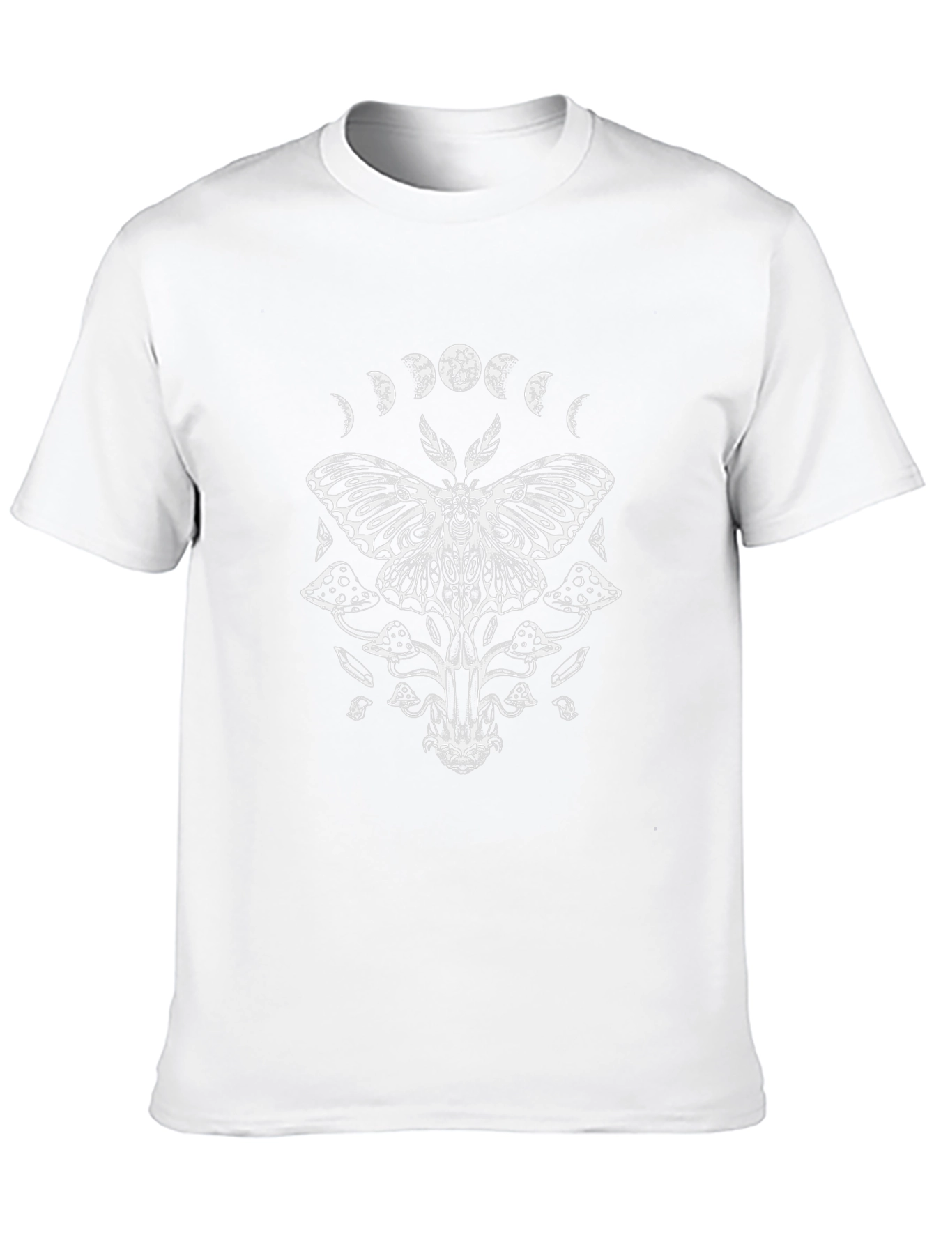 Moth Moon Phases Black Graphic Tee