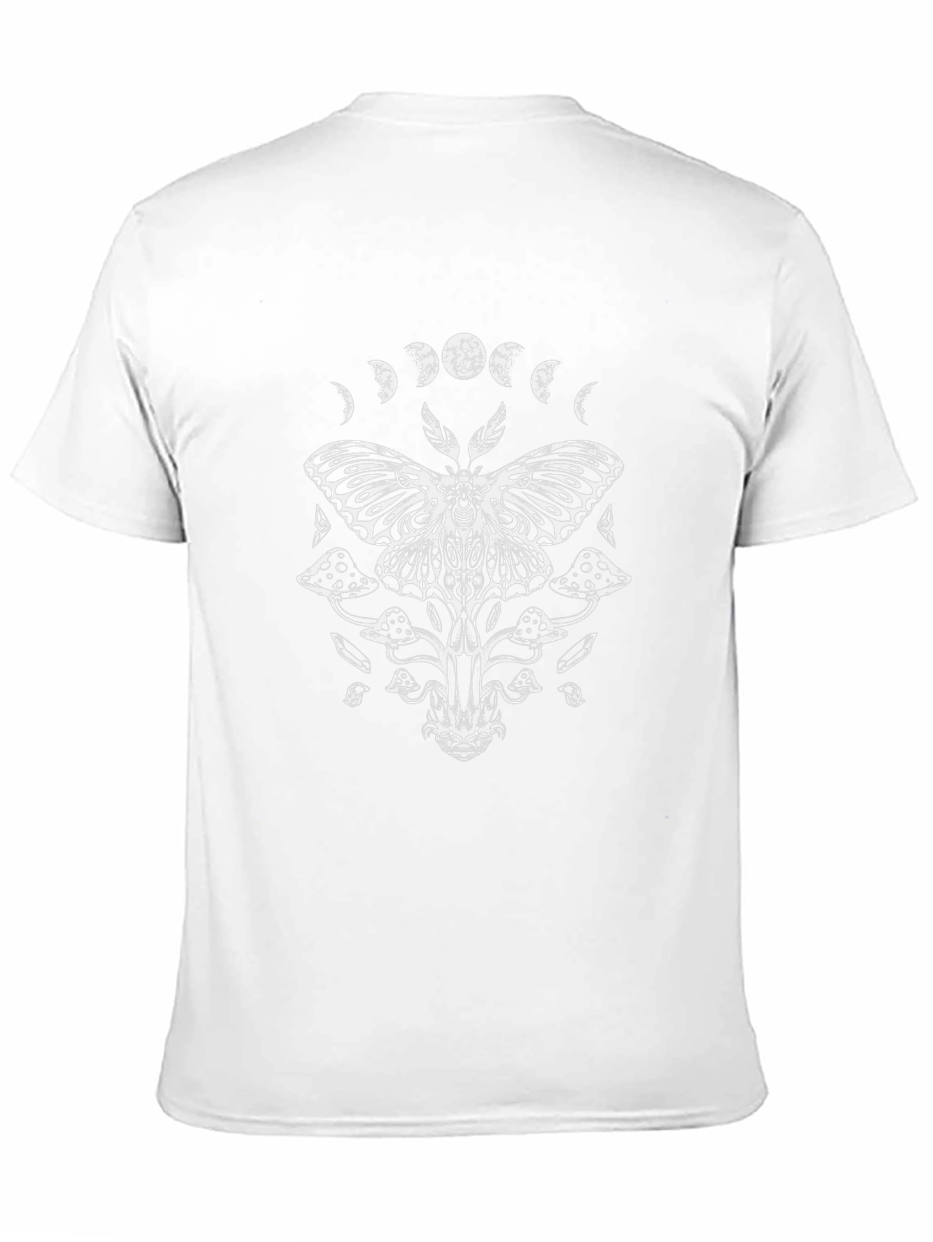 Moth Moon Phases Black Graphic Tee