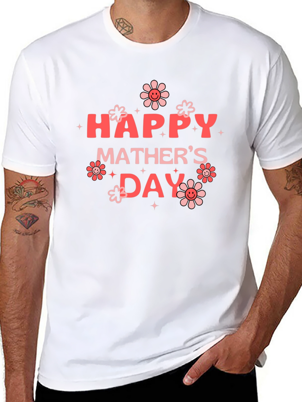 Happy Mothers Day Black T-Shirt