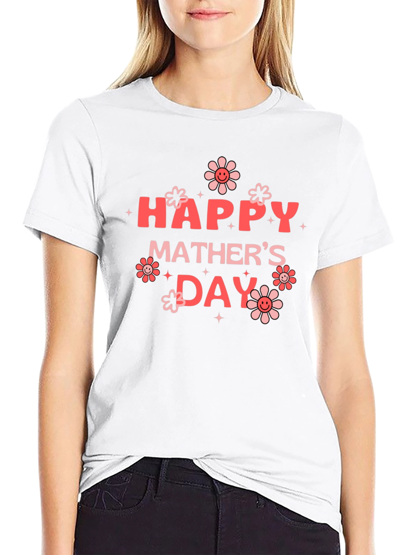 Happy Mothers Day Black T-Shirt