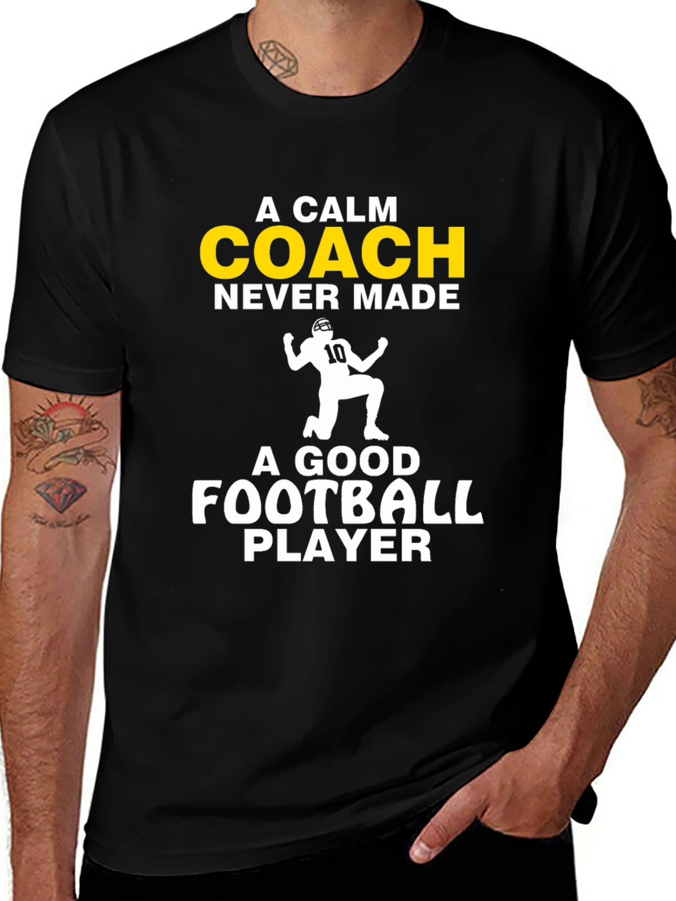 A Calm Coach Football Player T-Shirt