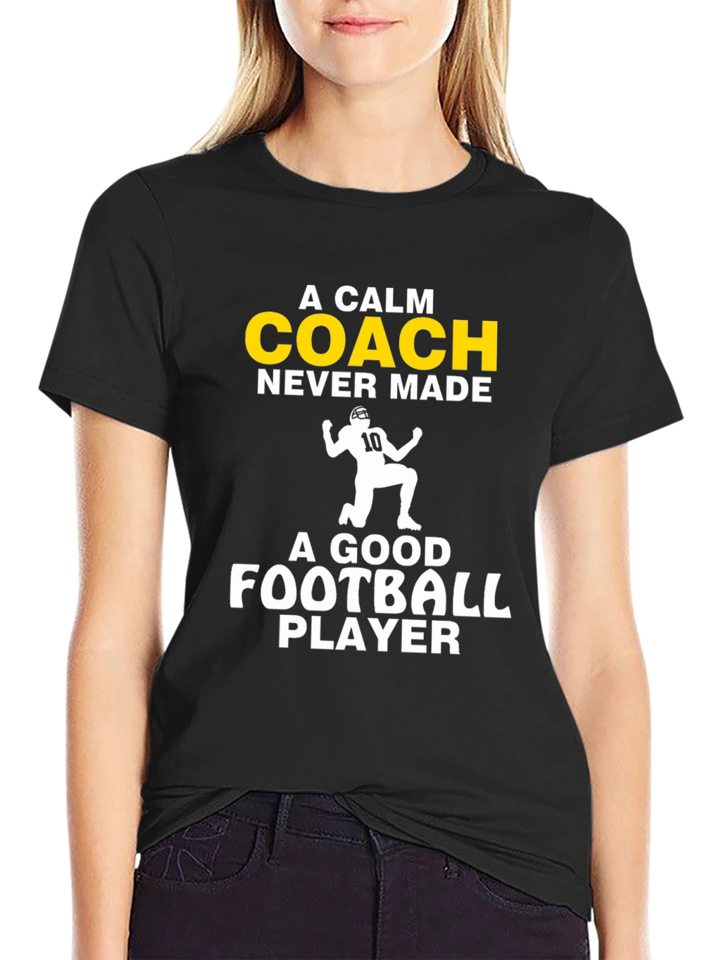 A Calm Coach Football Player T-Shirt