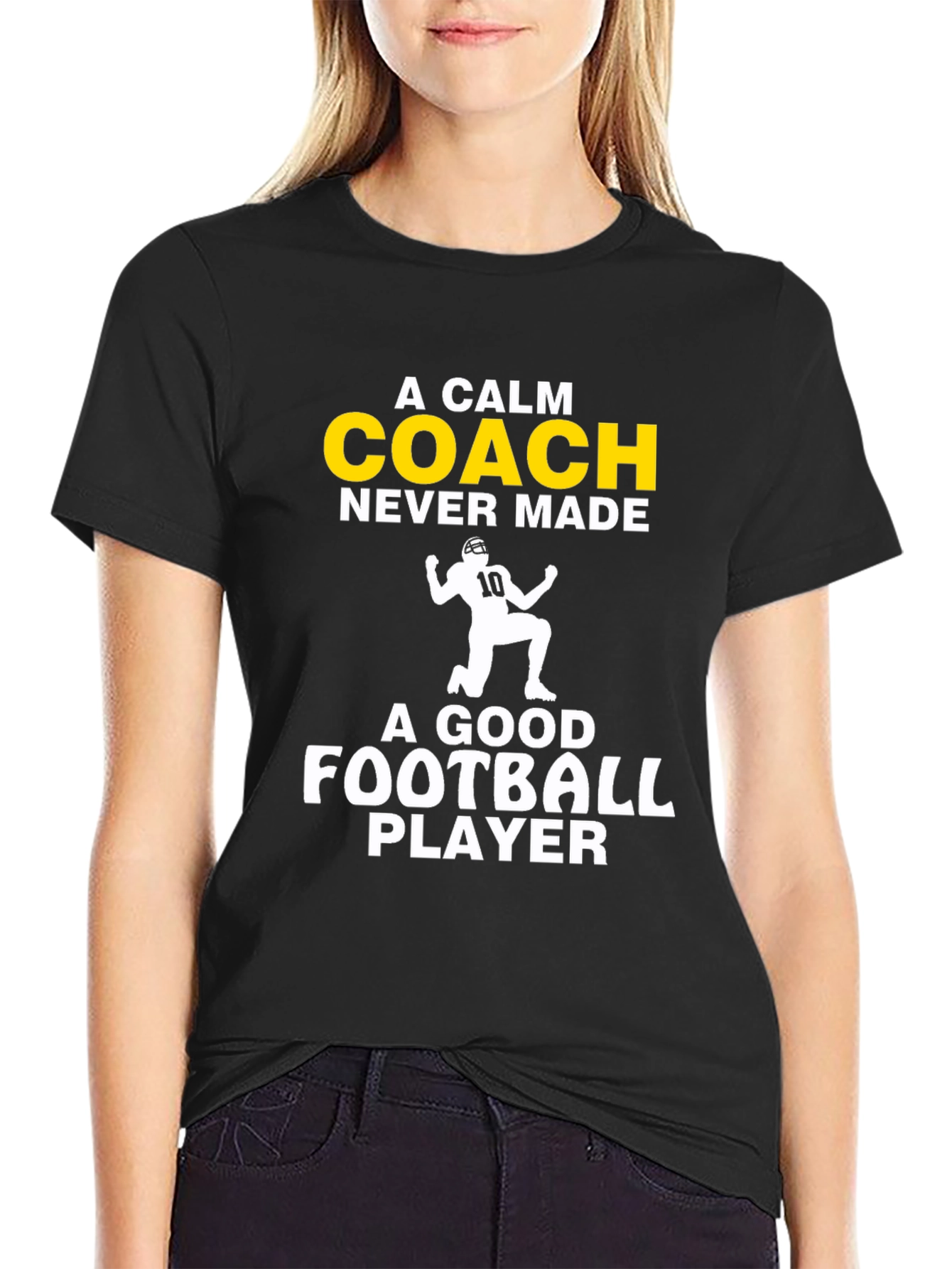 A Calm Coach Football Player T-Shirt