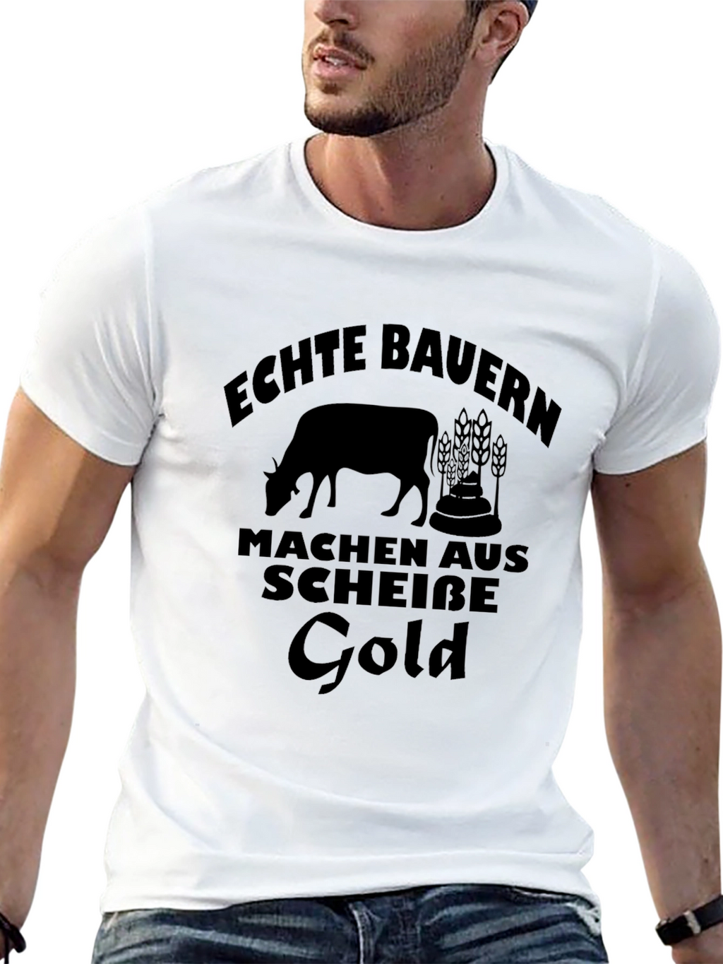 Echte Bauern Make Gold T-Shirt - Black Graphic Tee