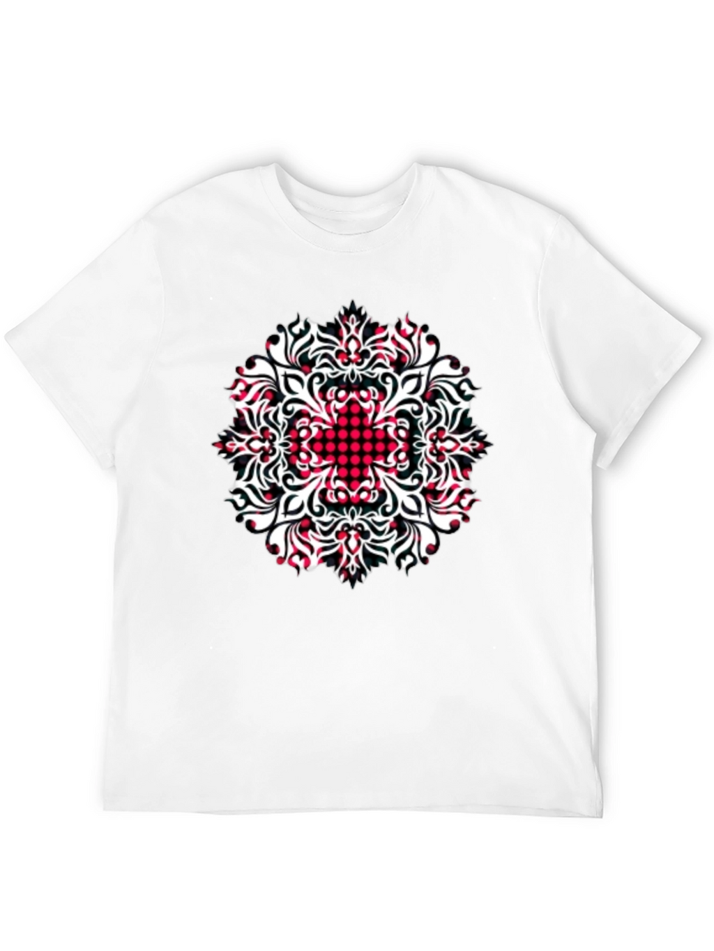 Patterned Black T-Shirt