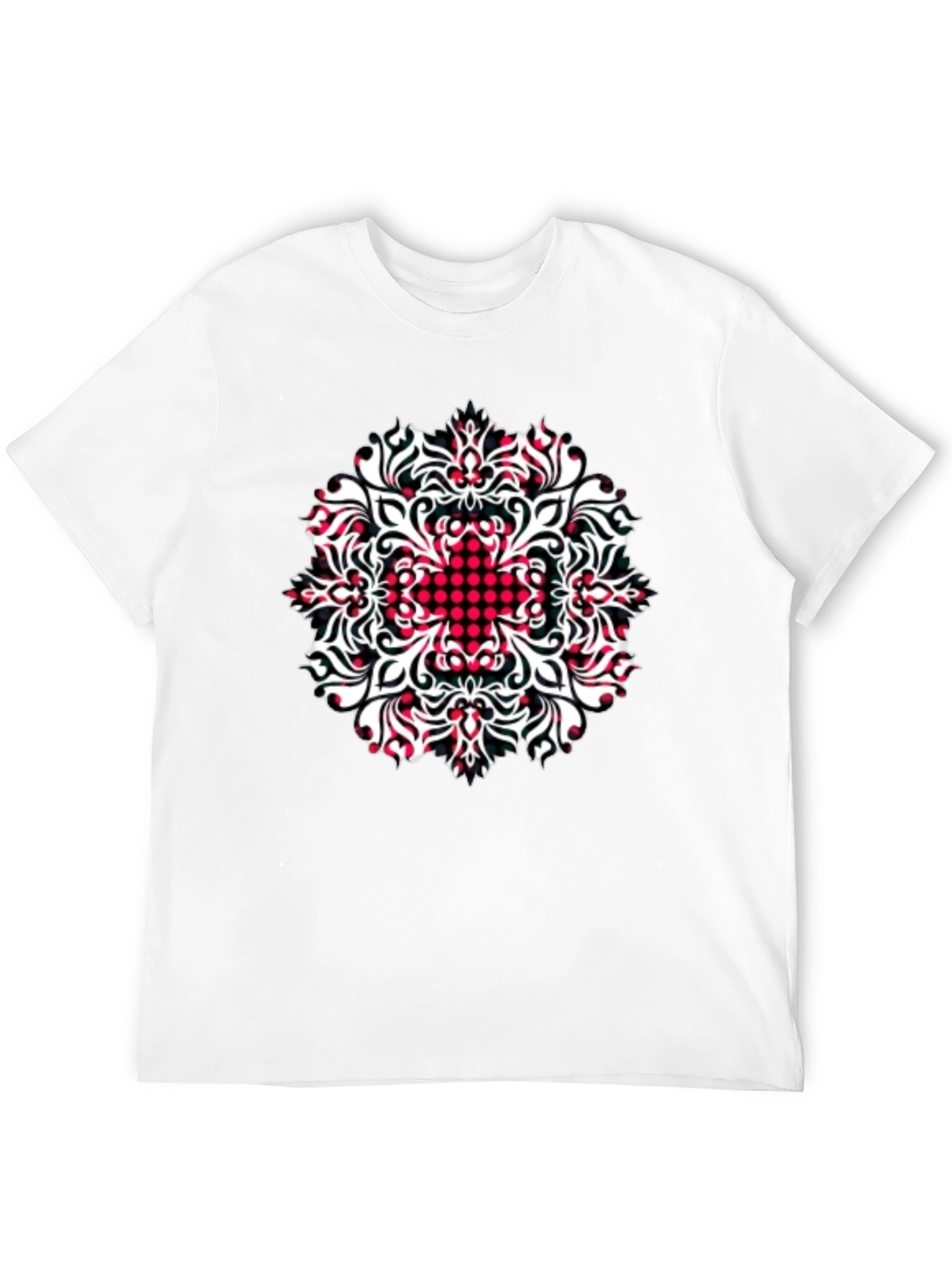 Patterned Black T-Shirt