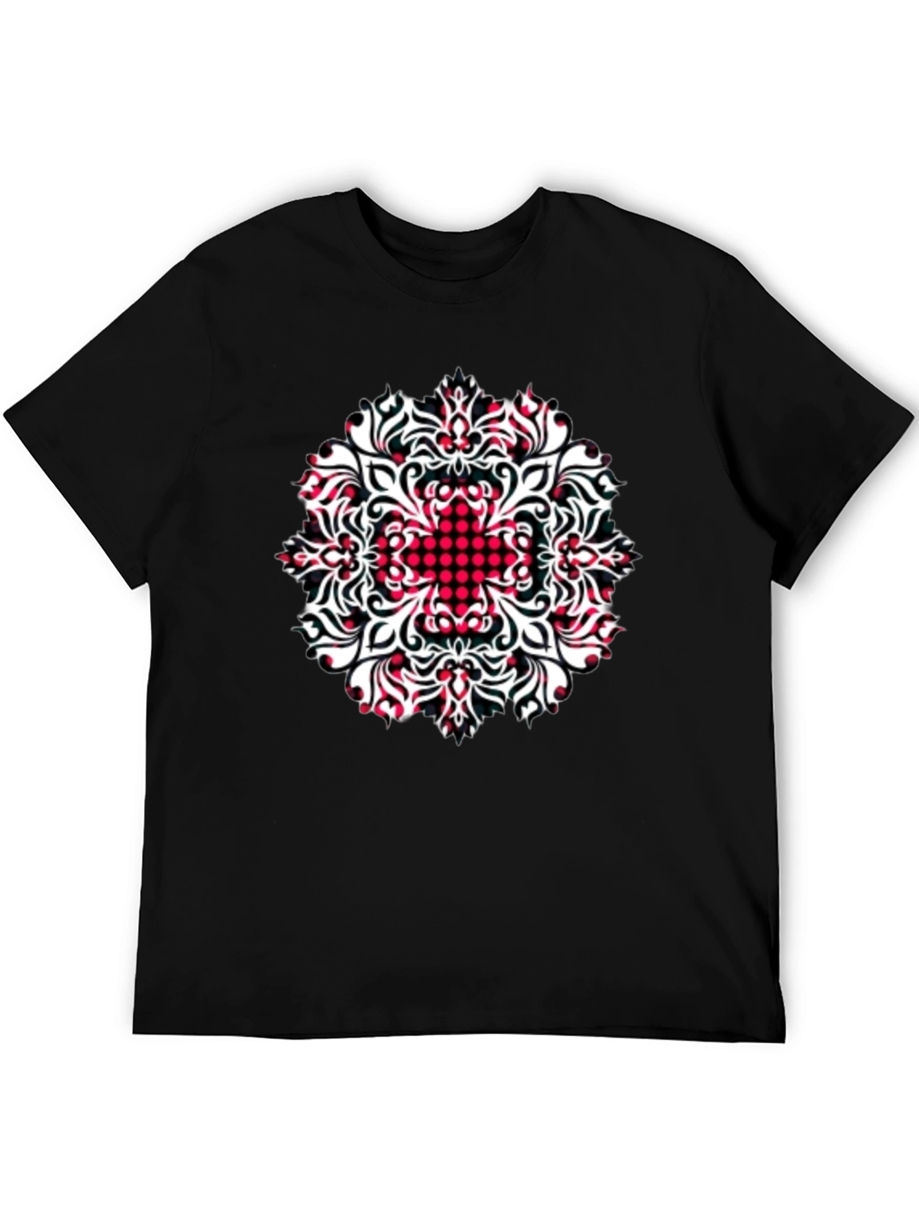 Patterned Black T-Shirt
