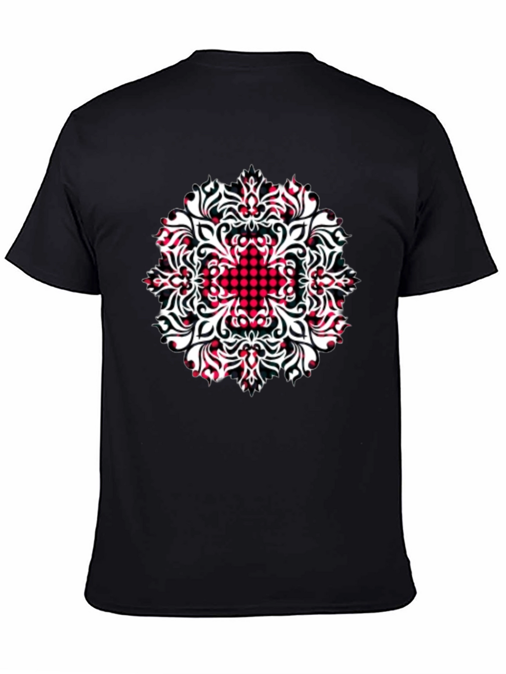 Patterned Black T-Shirt