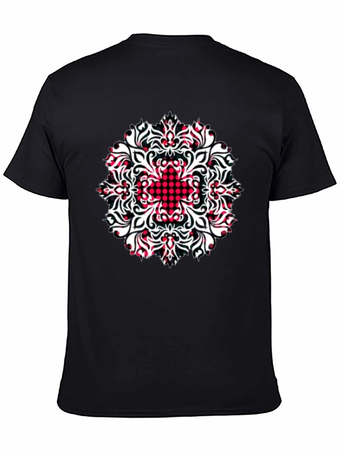 Patterned Black T-Shirt