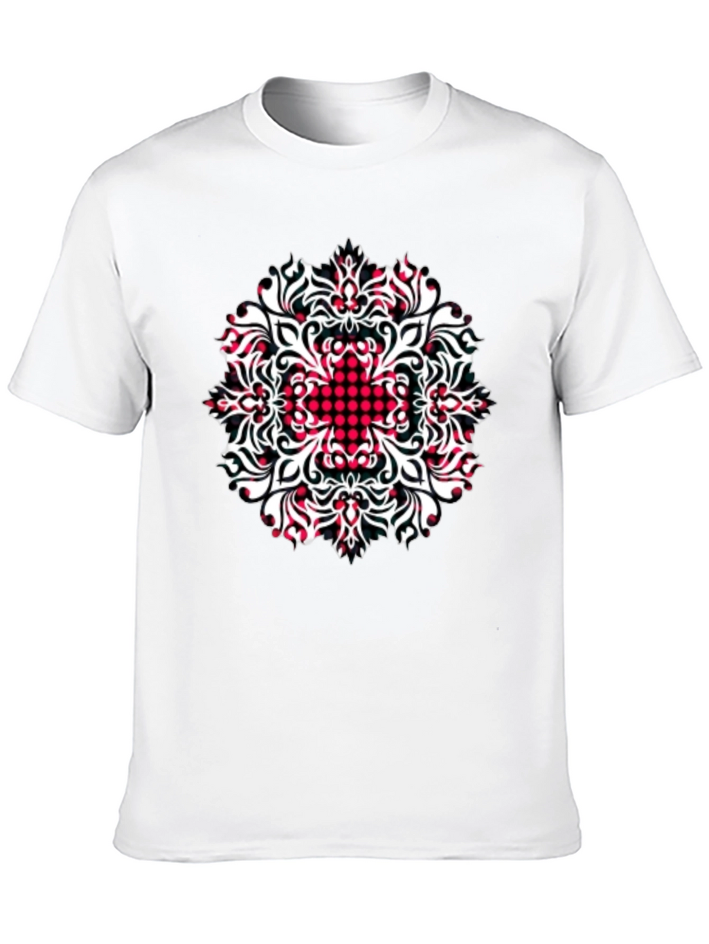 Patterned Black T-Shirt