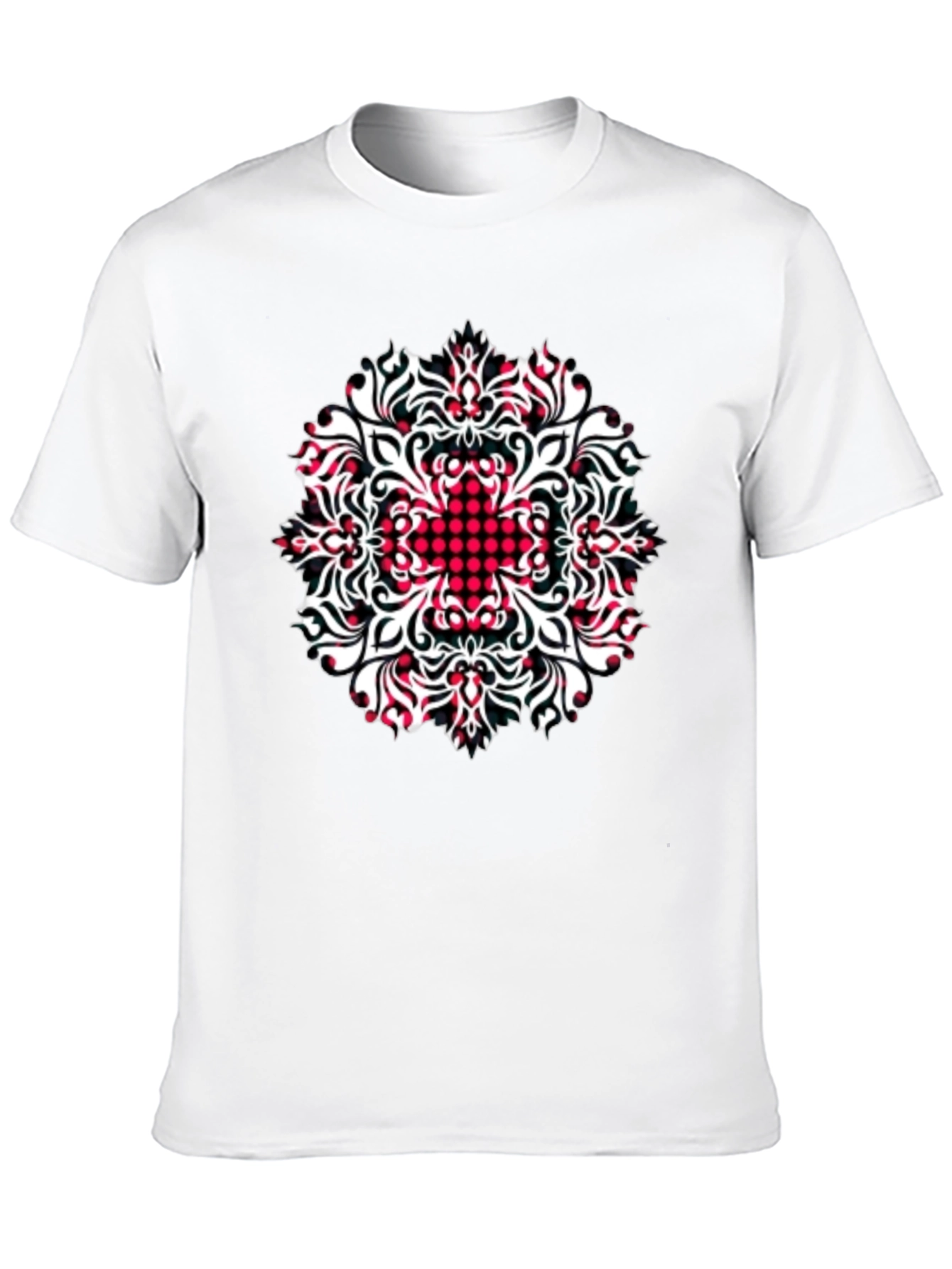 Patterned Black T-Shirt