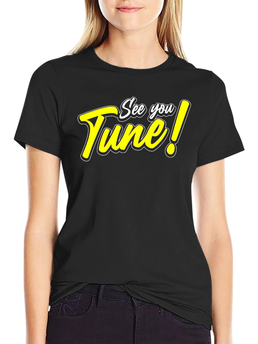 See You Tune! Black Graphic T-Shirt