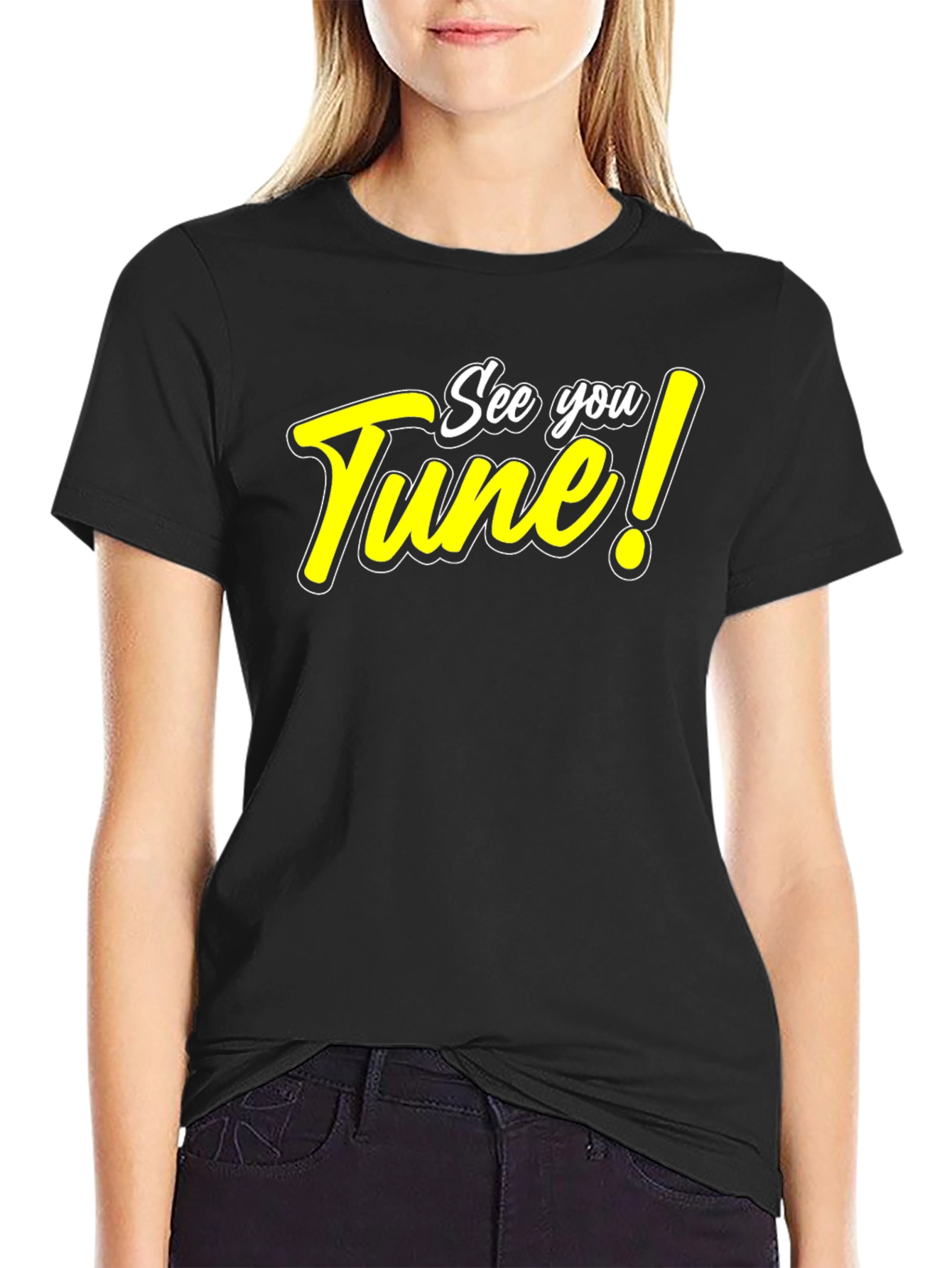 See You Tune! Black Graphic T-Shirt