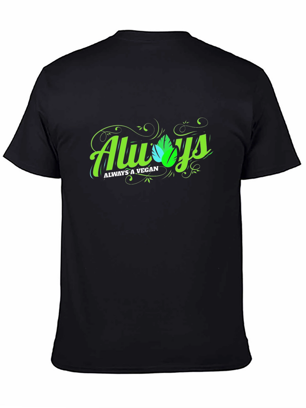 Always A Vegan Graphic T-Shirt - Black