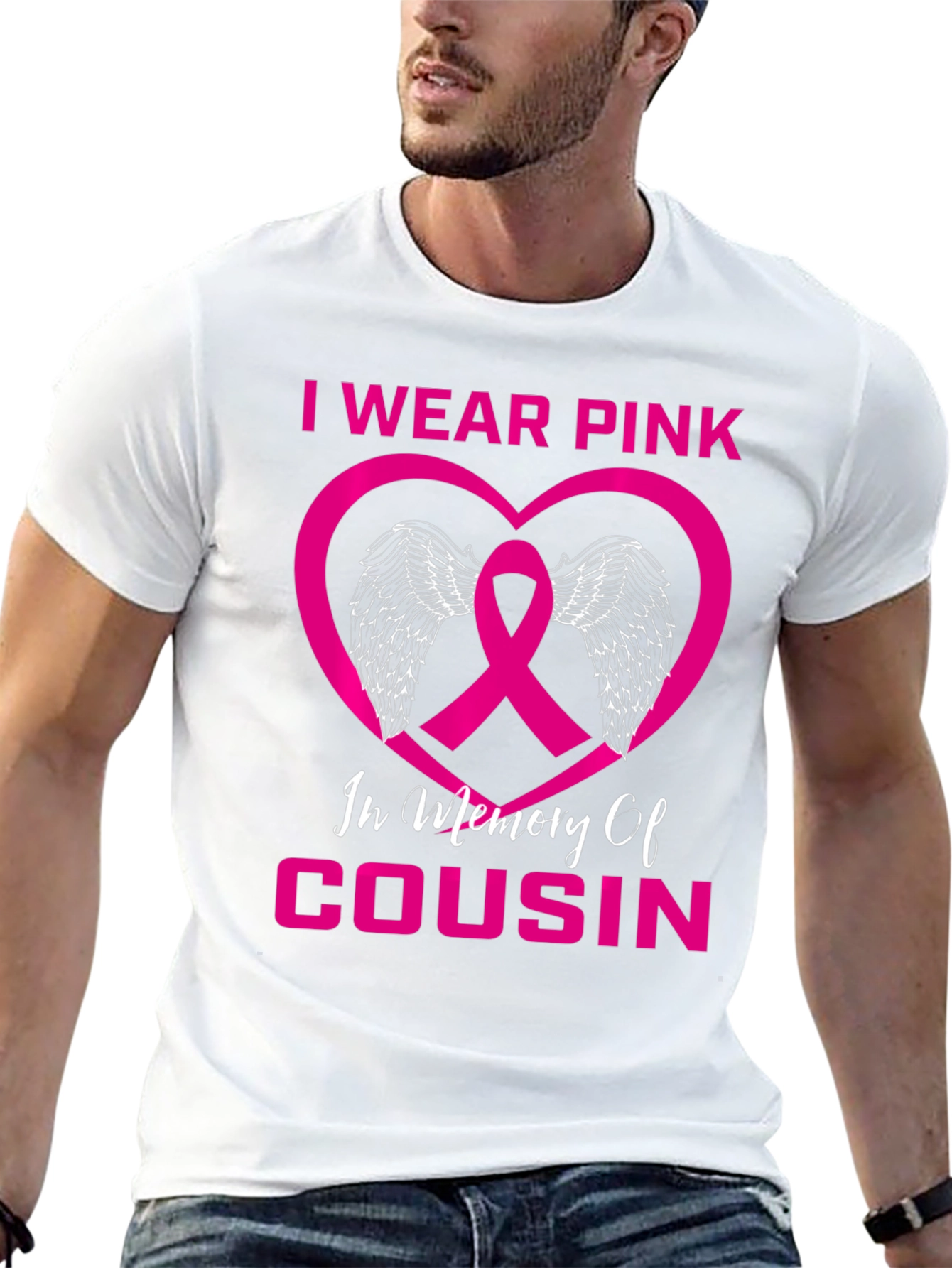 I Wear Pink In Memory of Cousin T-Shirt