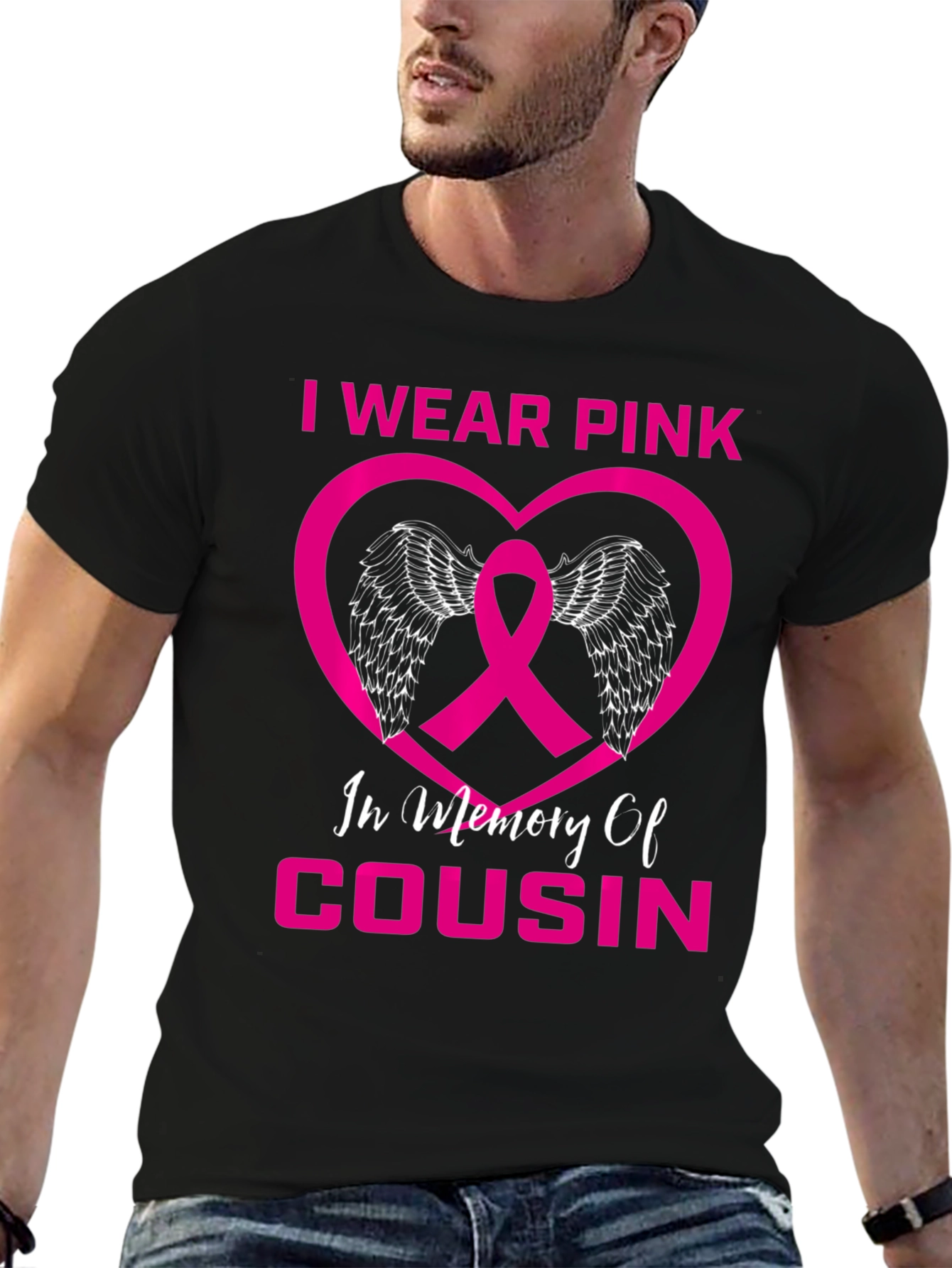I Wear Pink In Memory of Cousin T-Shirt