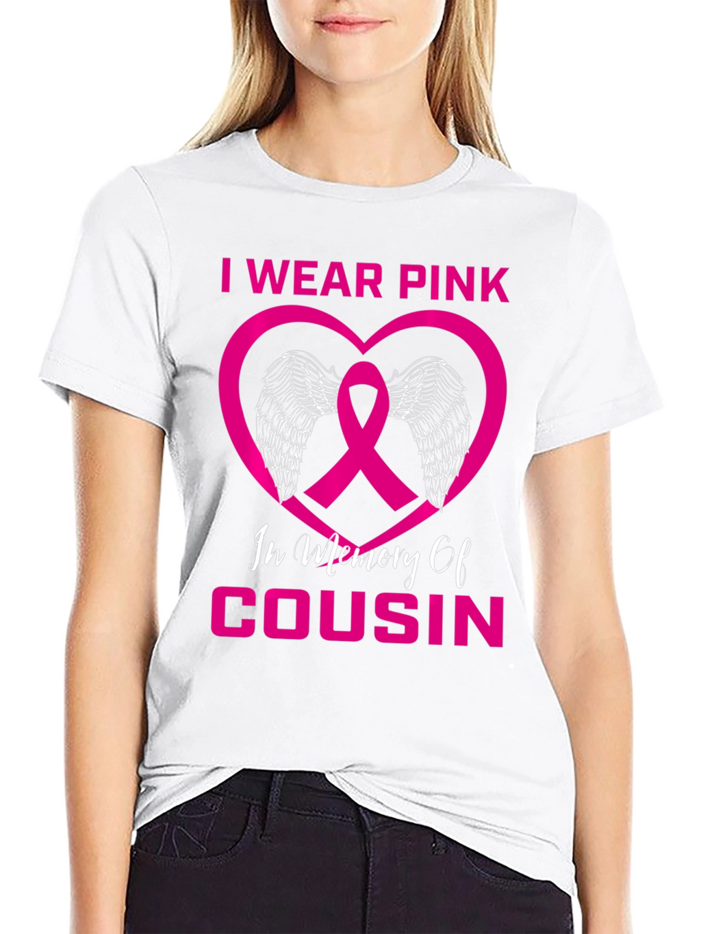 I Wear Pink In Memory of Cousin T-Shirt
