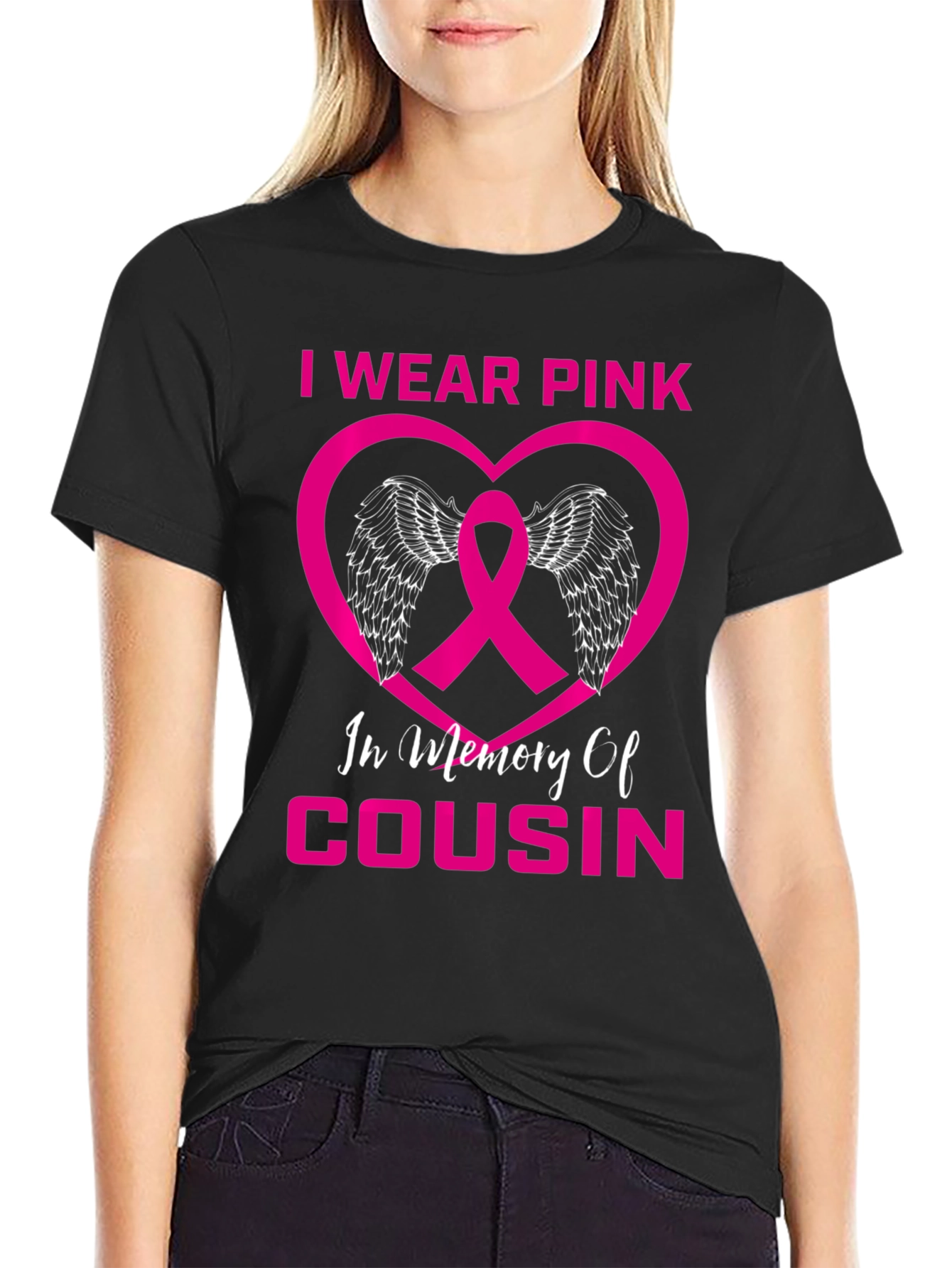 I Wear Pink In Memory of Cousin T-Shirt