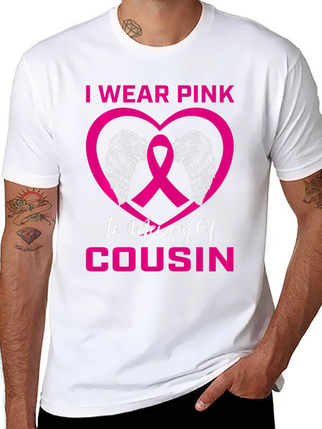 I Wear Pink In Memory of Cousin T-Shirt