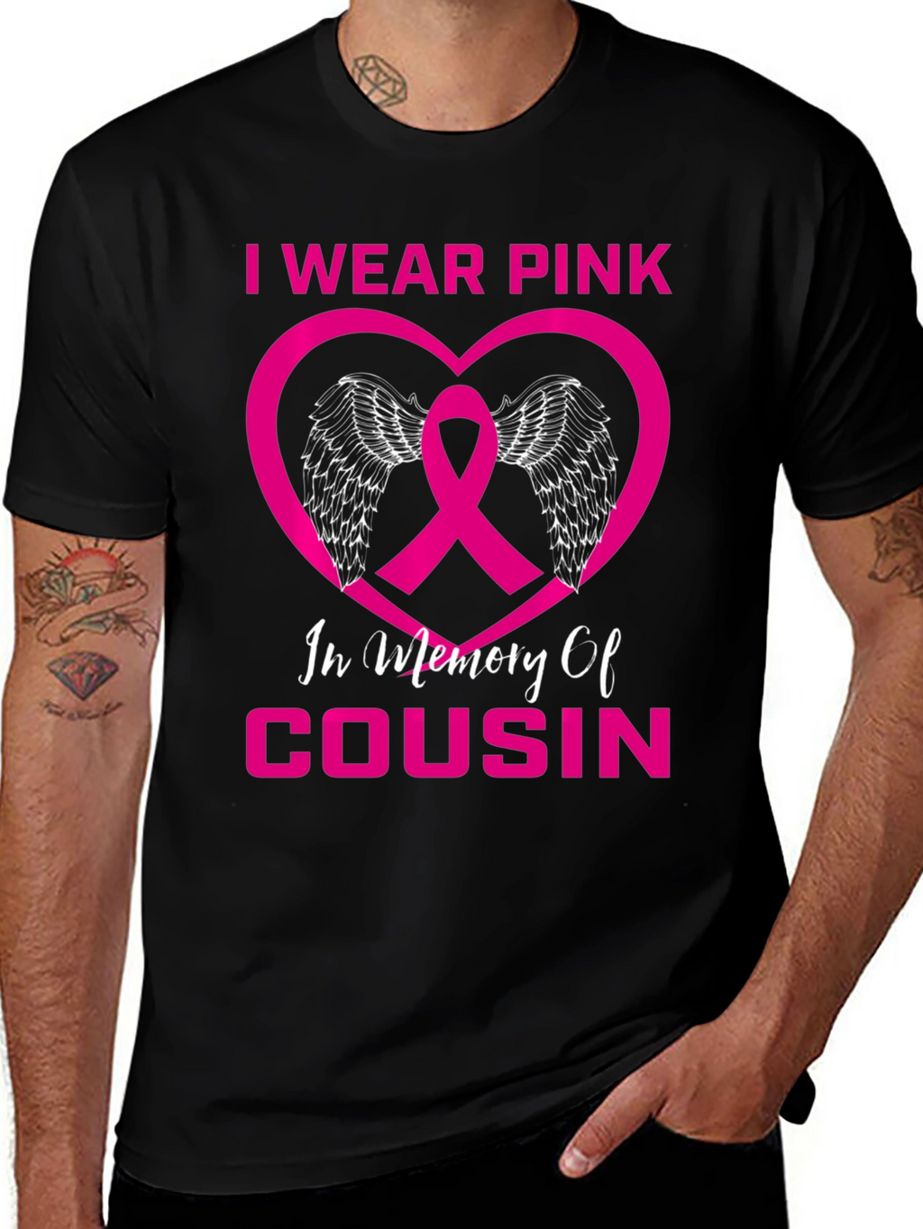 I Wear Pink In Memory of Cousin T-Shirt