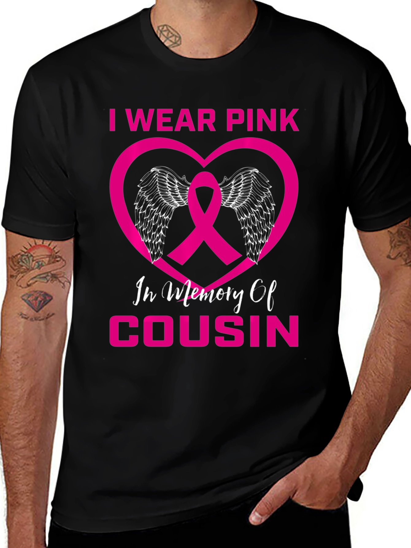 I Wear Pink In Memory of Cousin T-Shirt