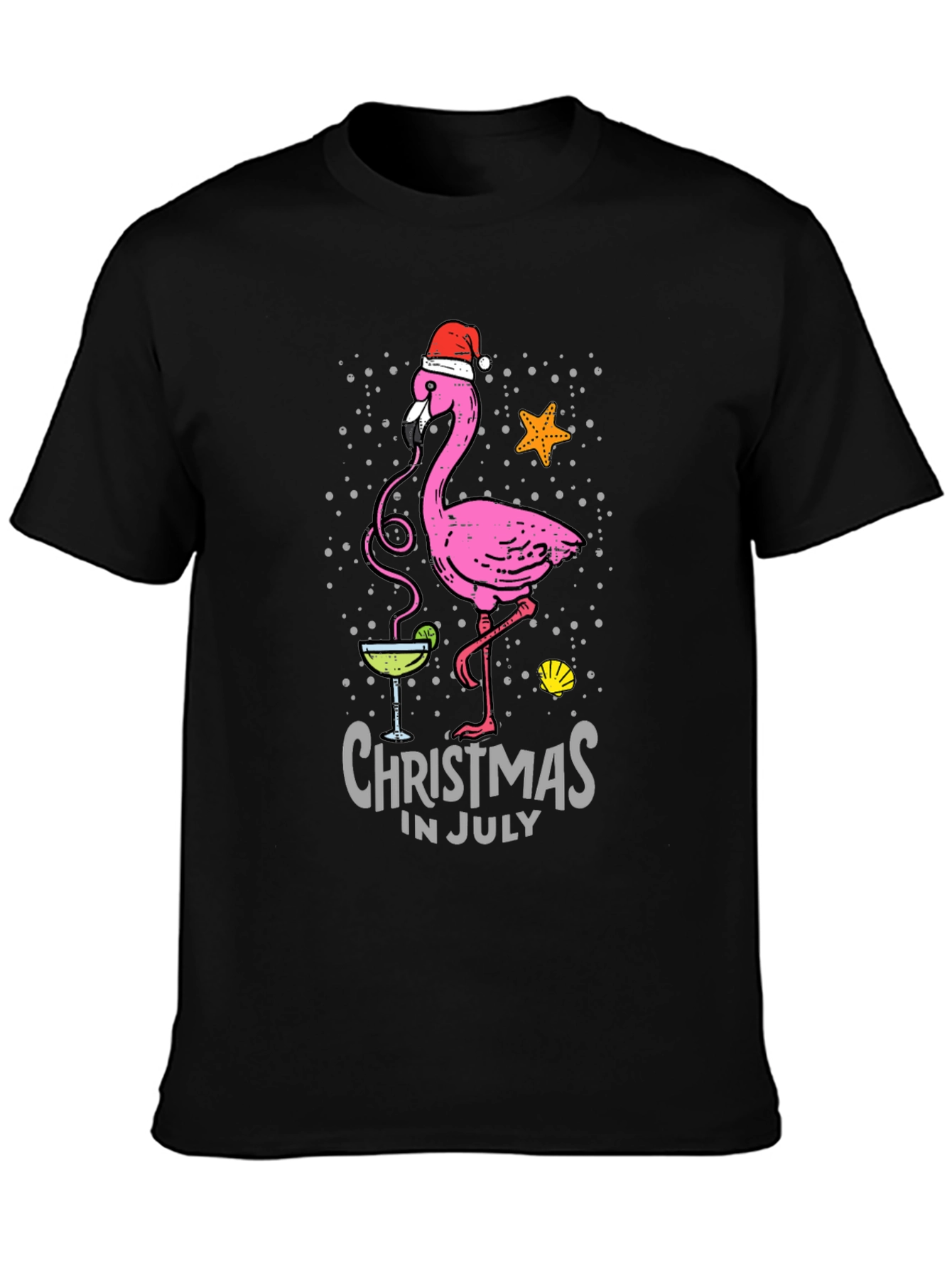 Christmas in July Flamingo T-Shirt