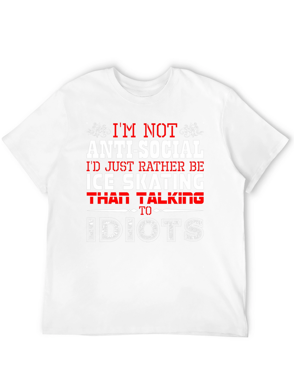 Ice Skating Anti-Social T-Shirt