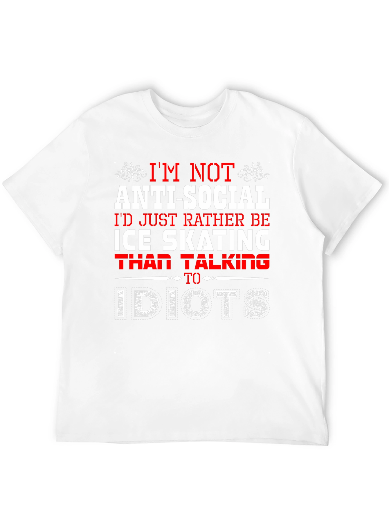 Ice Skating Anti-Social T-Shirt