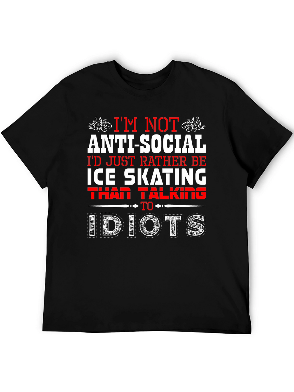 Ice Skating Anti-Social T-Shirt