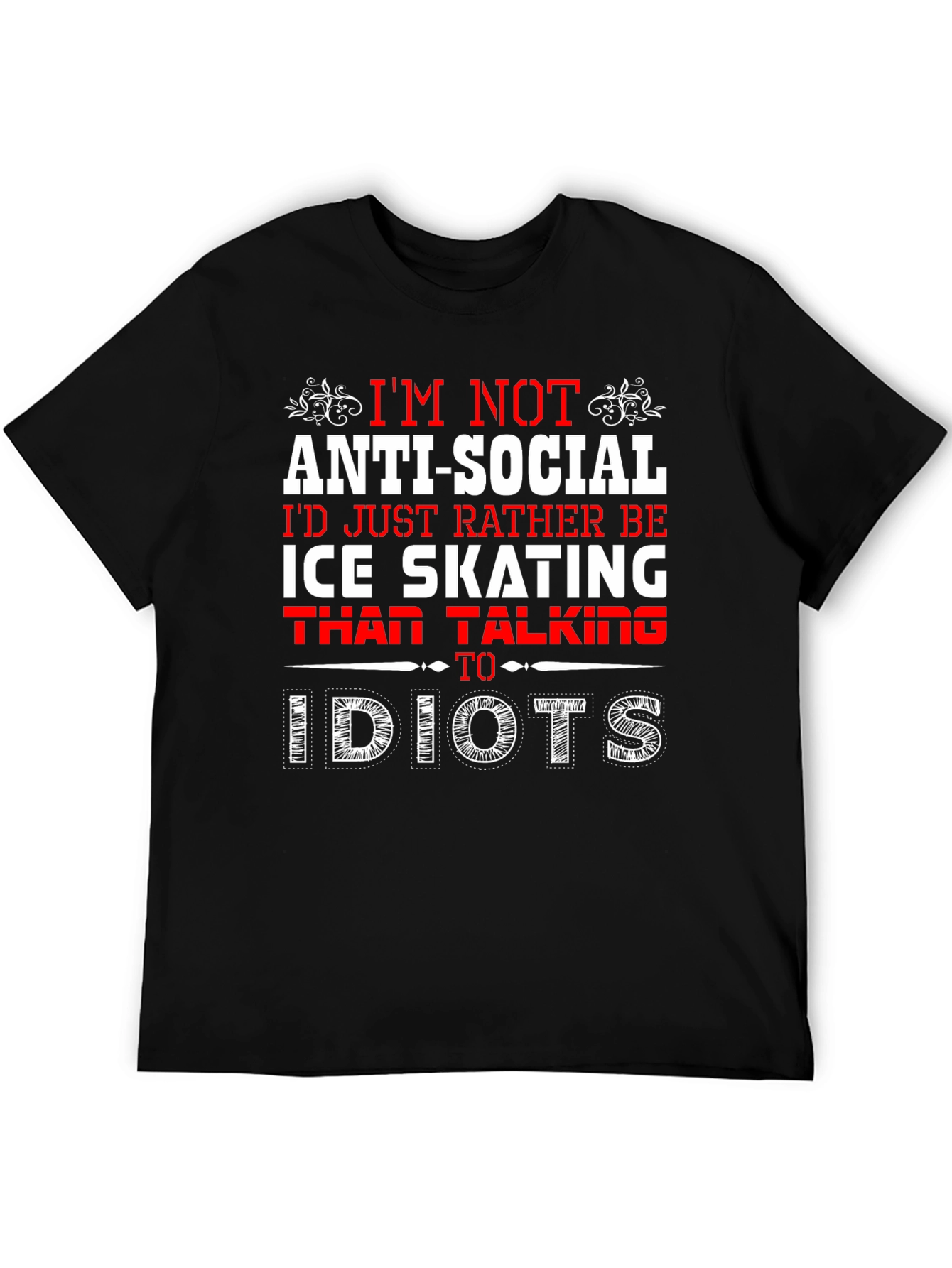 Ice Skating Anti-Social T-Shirt
