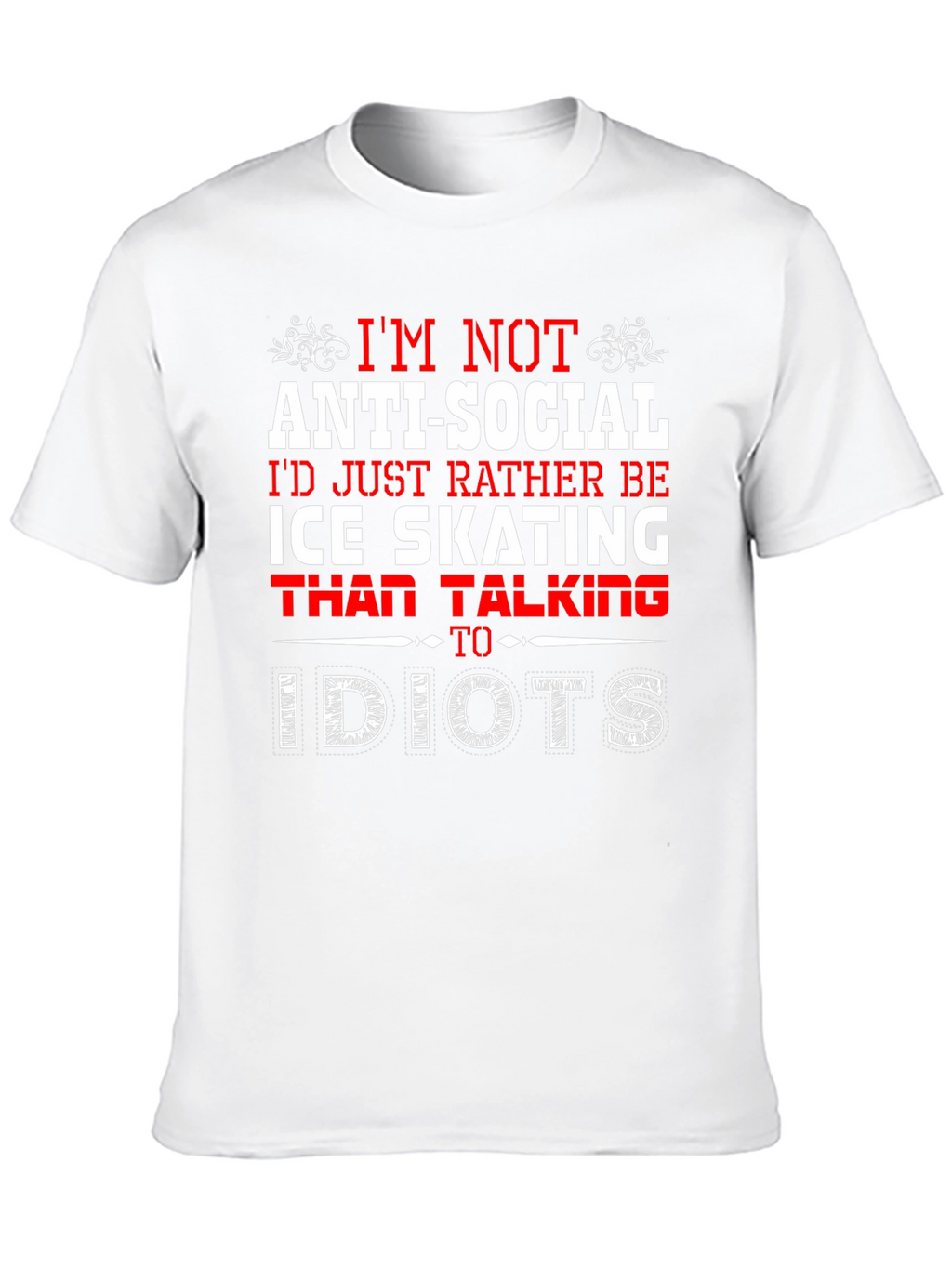 Ice Skating Anti-Social T-Shirt