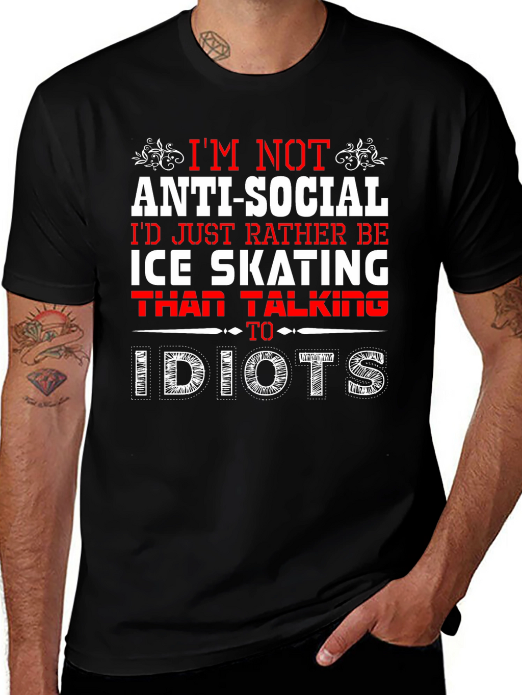 Ice Skating Anti-Social T-Shirt