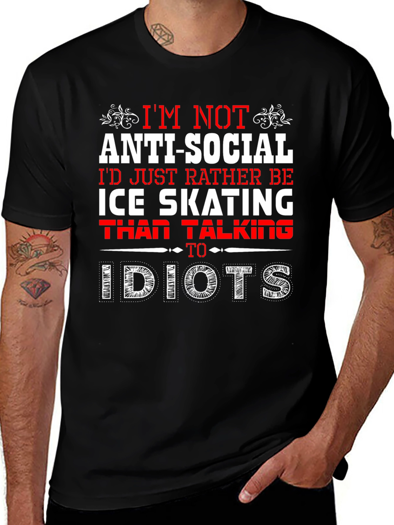 Ice Skating Anti-Social T-Shirt