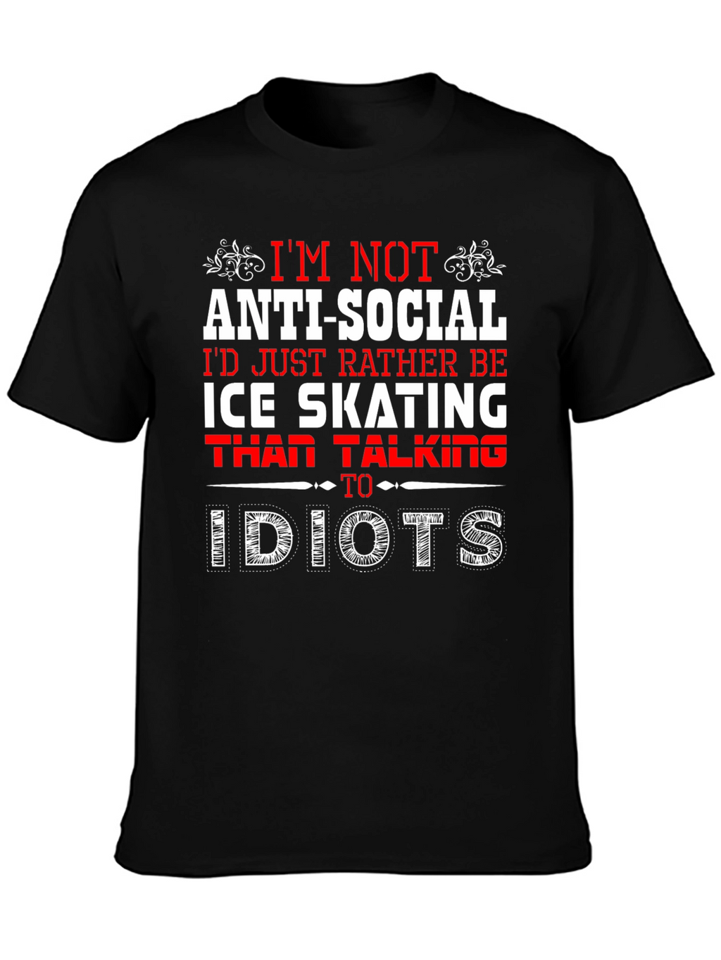 Ice Skating Anti-Social T-Shirt